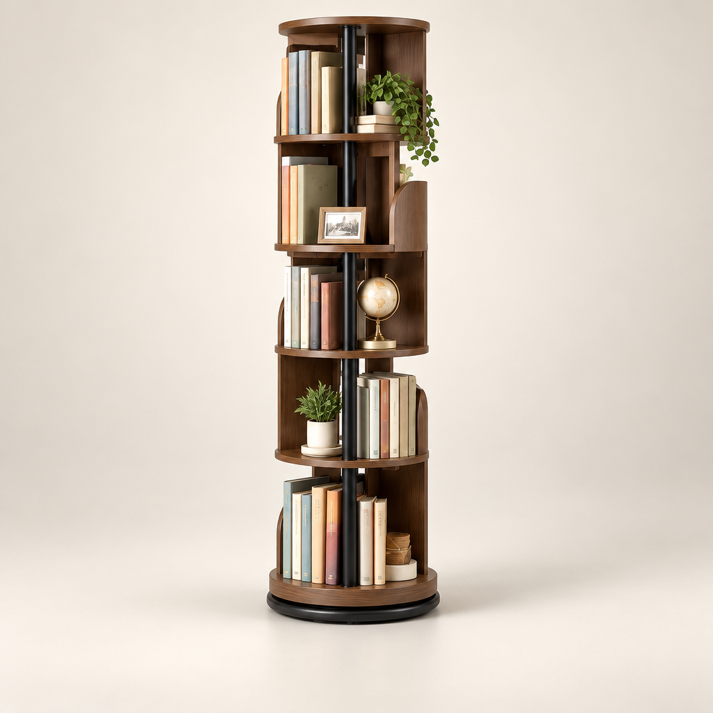 Qavzeli™ Rotating Multi-Tier Bookshelf product image 01