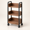 Qavzeli™ Narrow Mobile Desk-Side Bookshelf product image 01