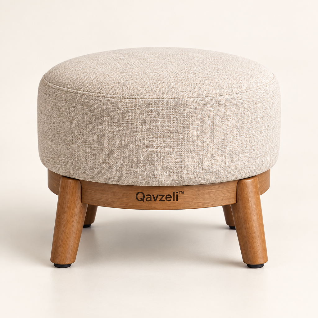 Qavzeli™ Round Padded Reading Footstool product image 01